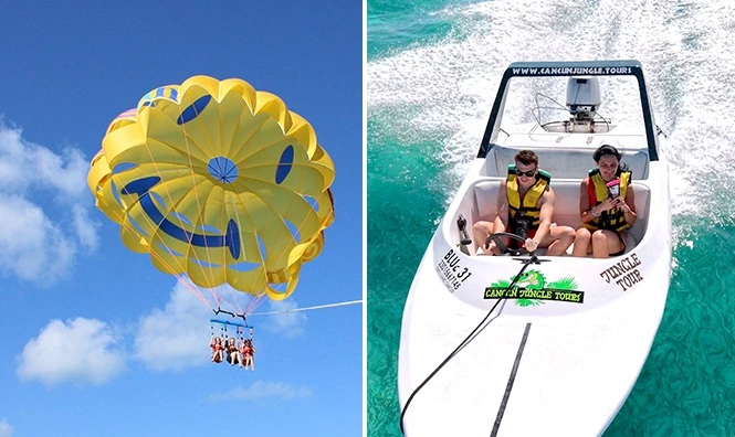 Parasailing + Jungle Tour Combo in Cancun